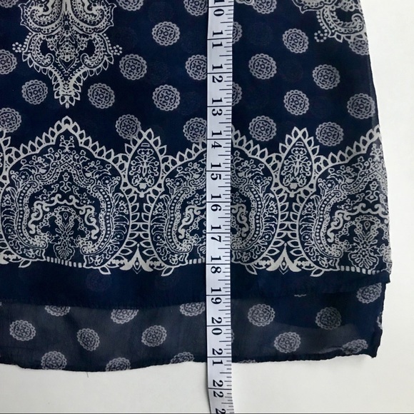 Navy Patrons of Peace Open Back Patterned Tank - Picture 8 of 8